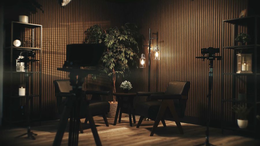 ProStudio1, зона «Кинолаунж» — подкаст-студия в Голливуде, Флорида